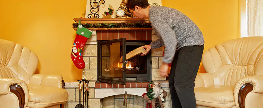 Rusted Metal Fireplace Restoration in Del Rio, Texas